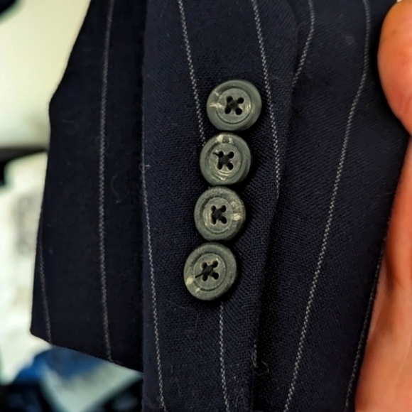 Vintage Ralph Lauren Pinned Strip 100% Wool Sport Suit Jacket Blazer  43/ 37 Reg - Picture 3 of 13